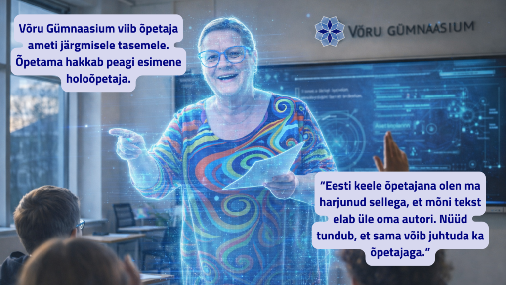 Holoõpetaja esimene katsetus on küll veel väga algusjärgus, aga siiski lootustandev.   Võru Gümnaasium viib õpetaja ametit järgmisele tasemele – […]
The post Võ